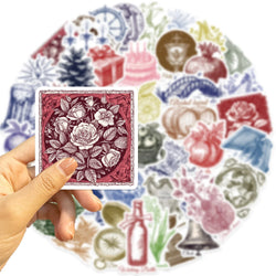 50pcs Retro Decorative Goods Aesthetic Stickers Waterproof Graffiti Sticker For Laptop Luggage Guitar Skateboard Vinyl Decals (ONLINE ORDER ONLY)