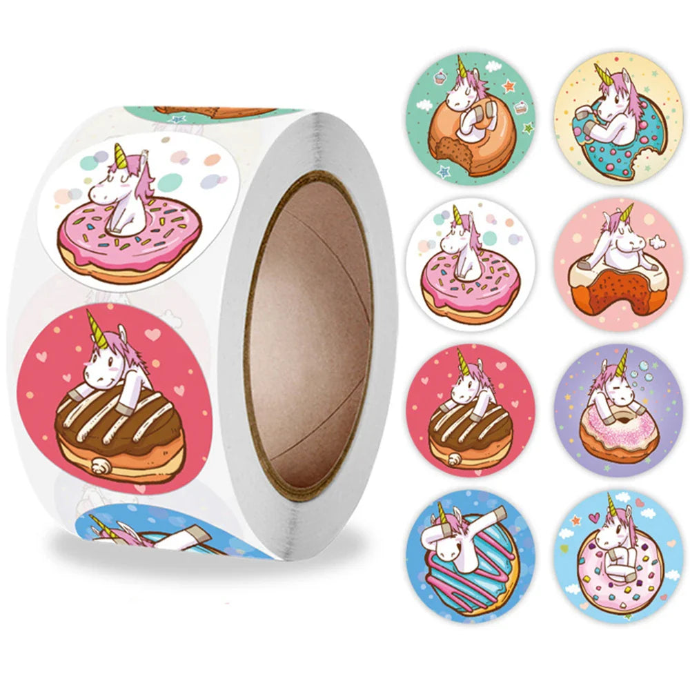 500pcs/roll Animal Cartoon Stickers Kids Toy Stickers Various Cute Design Patterns School Teacher Reward Stationery Stickers (ONLINE ORDER ONLY)
