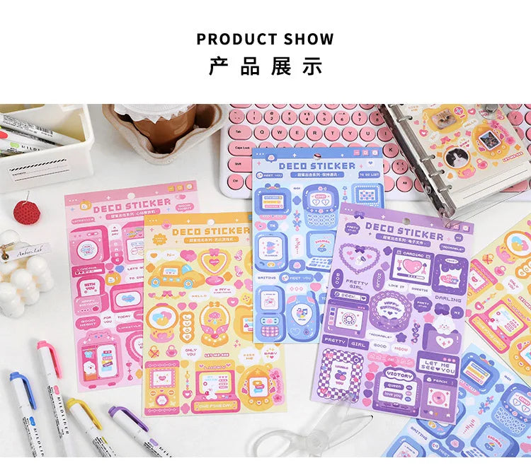 Cute Sweet attack series Stickers Text Dialog Idol Card DIY Material Scrapbooking Decorative Sticker Personalized Stationery (ONLINE ORDER ONLY)