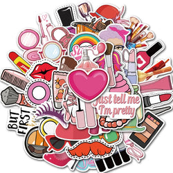 50PCS Kawaii Cute Cartoon PVC Sticker Aesthetic Children's Korean Decoration Scrapbooking Stationery School Supplies for Kids (ONLINE ORDER ONLY)
