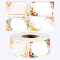 250pcs 3*5CM Flowers Name Labels Kitchen Blank Handwritten Date Stickers Refrigerator Freezer Food Storage Small Business (ONLINE ORDER ONLY)