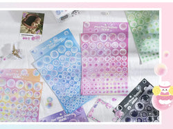 1pcs Cute Colorful Bubble Series Stickers Ins Basis Dot Laser Decoration Sticker Diary Scrapbooking DIY Album Kawaii Stationery (ONLINE ORDER ONLY)