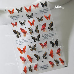 Butterfly Peach Blossom Flowers Lantern Star Tassel Pendant Gold Hot Stamping Self Adhesive Nail Art Stickers Manicure Decals (ONLINE ORDER ONLY)