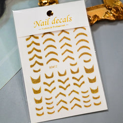 1Pc Red Pink White Heart Bow Nail Art Stickers with Glitter Sequins 5D Self Adhesive Nail Decorations Slider Decals DIY Manicure (ONLINE ORDER ONLY)