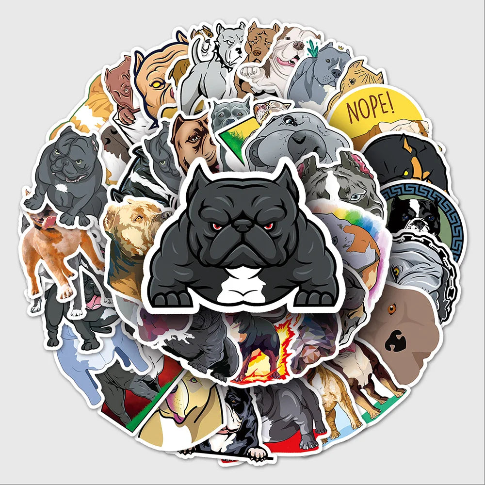 American Bully Pitbull Stickers 10/30/50PCS - Laptop, Luggage, Skateboard Decals (ONLINE ORDER ONLY)