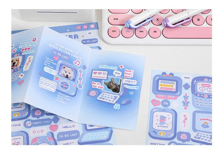 Cute Sweet attack series Stickers Text Dialog Idol Card DIY Material Scrapbooking Decorative Sticker Personalized Stationery (ONLINE ORDER ONLY)