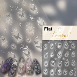 Charming Blue Sparrow Feather Rhinestone Wings Peacock Sparrow Dreamy Jelly Stars Self Adhesive Nail Art Stickers Manicure Decal (ONLINE ORDER ONLY)