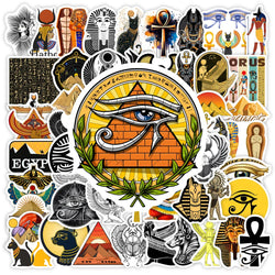 Egypt Stickers Pyramids Pharaohs DIY Toy Gift Decorative Decal for Scrapbook Journal Laptop Phonecase Luggage Bottle Waterproof (ONLINE ORDER ONLY)