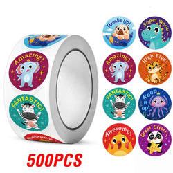 100-500pcs Reward Label Cartoon Animal Sticker Thank You Cute Game Sticker DIY Gift Sealing Label Decoration Supple (ONLINE ORDER ONLY)