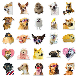 10/30/50PCS Cute Dog Caroon Stickers Decals Kids Toy Waterproof Laptop Luggage Notebook Fridge Guitar Helmet Funny Children Gift (ONLINE ORDER ONLY)