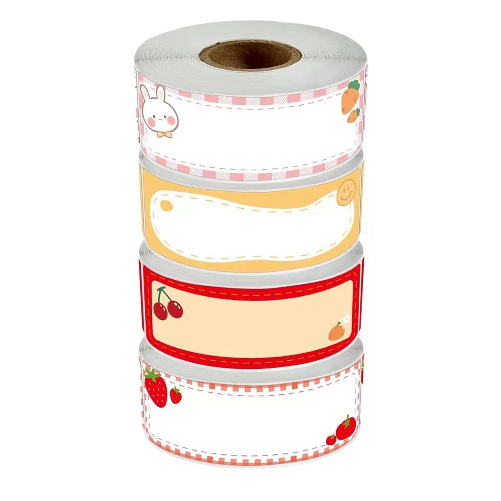 120pcs/roll Cartoon Handwritten Children's Student Name Stickers Kitchen Refrigerator Reminder Food Storage Marker Stickers (ONLINE ORDER ONLY)