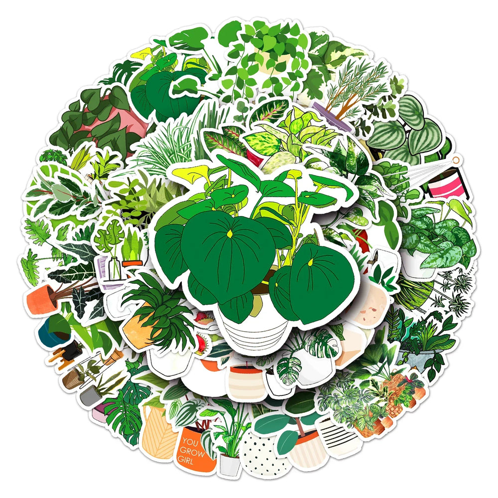 50Pcs Green Eye Protection Cartoon Waterproof Vinyl Stickers for Skateboard Snowboard (Online Order Only)