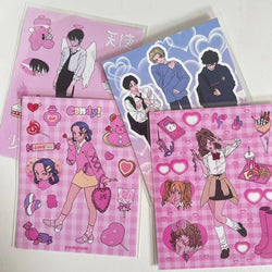 Korean Ins Cute Retro Girl Sticker Planner Scrapbooking DIY Album Decoration Sticker Aesthetic Personalized Kawaii Stationery (ONLINE ORDER ONLY)