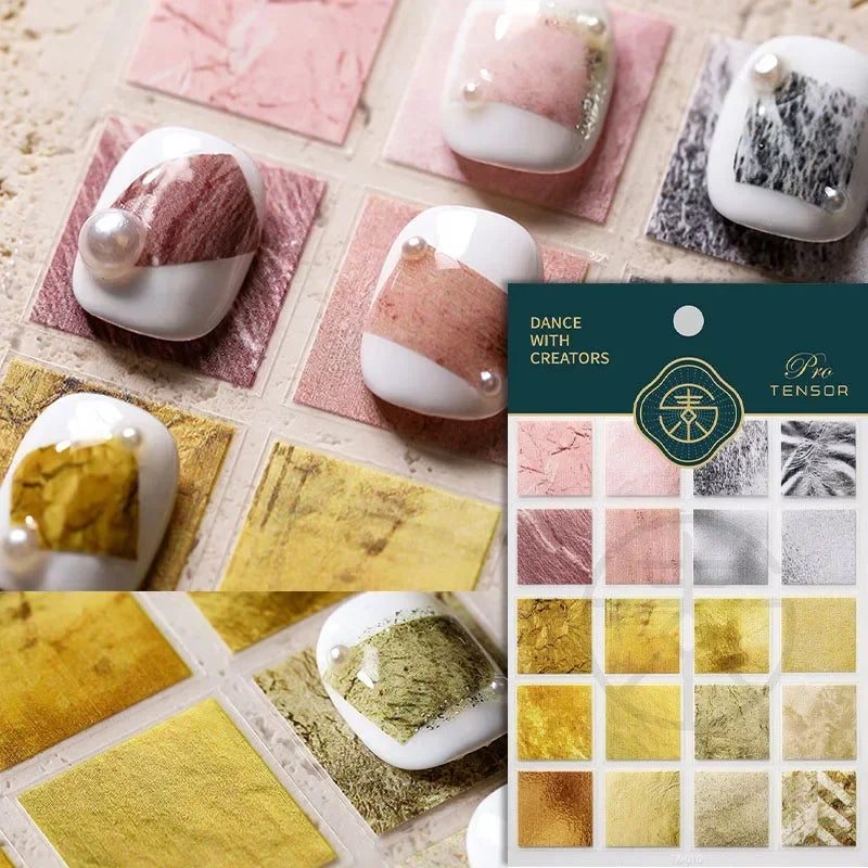 Hot Stamping Colourful Sunflower Starry Night Impressionism Embossment Adhesive Nail Art Sticker Shiny Rhinestone Manicure Decal (Online Order Only)