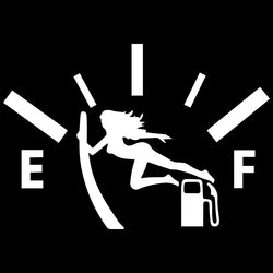 Swordswoman Empty Full Gas Gauge Sticker for Car Fuel Tank Cap Door Decoration Automotive Supplies Outdoor Stickers Vinyl Decals (ONLINE ORDER ONLY)
