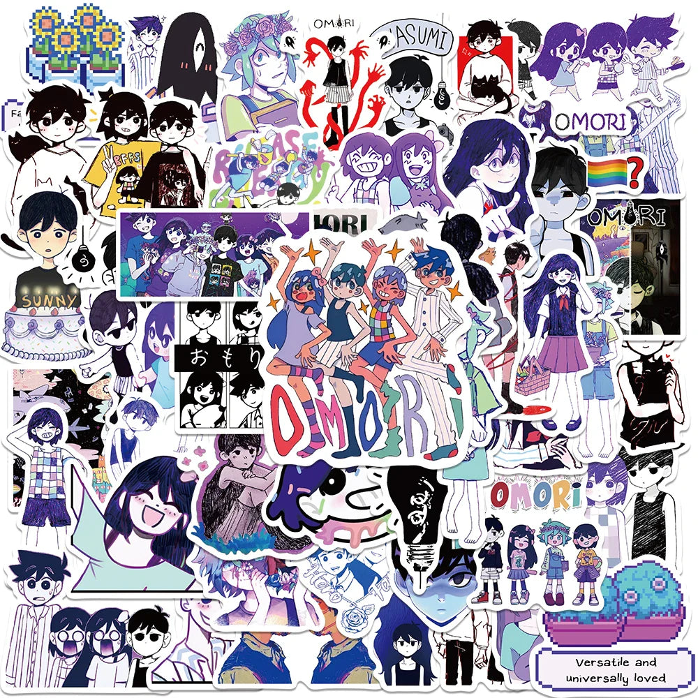 Omori Sunny Stickers Anime Decal Set - Waterproof Cartoon for Car, Skateboard, Laptop, Kid Gift (Online Order Only)