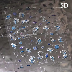 Colorful Bubbles Star Shiny Dreamy Glass Shards Flat 5D Soft Embossed Relief Self Adhesive Nail Art Sticker Chic Manicure Decal (ONLINE ORDER ONLY)