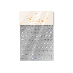 Shiny Pink Silver Gold Bowknot Tie Line Mini Delicate 3D 5D Self Adhesive Nail Art Stickers Embossment Rhinestone Manicure Decal (Online Order Only)