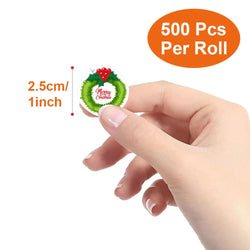 100-500pcs Merry Christmas Stickers Cristmas Xmas Party Seal Labels Stickers For DIY Gifts Baking Package Envelope Stationery (Online Order Only)