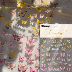 Colourful Butterfly Delicate Anmials Adhesive Nail Art Stickers Dreamy Winter Snowflake Rhinestone Manicure Decals Nail Supplies (ONLINE ORDER ONLY)