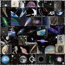10/30/50PCS Mysterious Universe PVC Sticker Aesthetic Children's DIY Decoration Scrapbooking Stationery Hand Accounting Supplies (ONLINE ORDER ONLY)