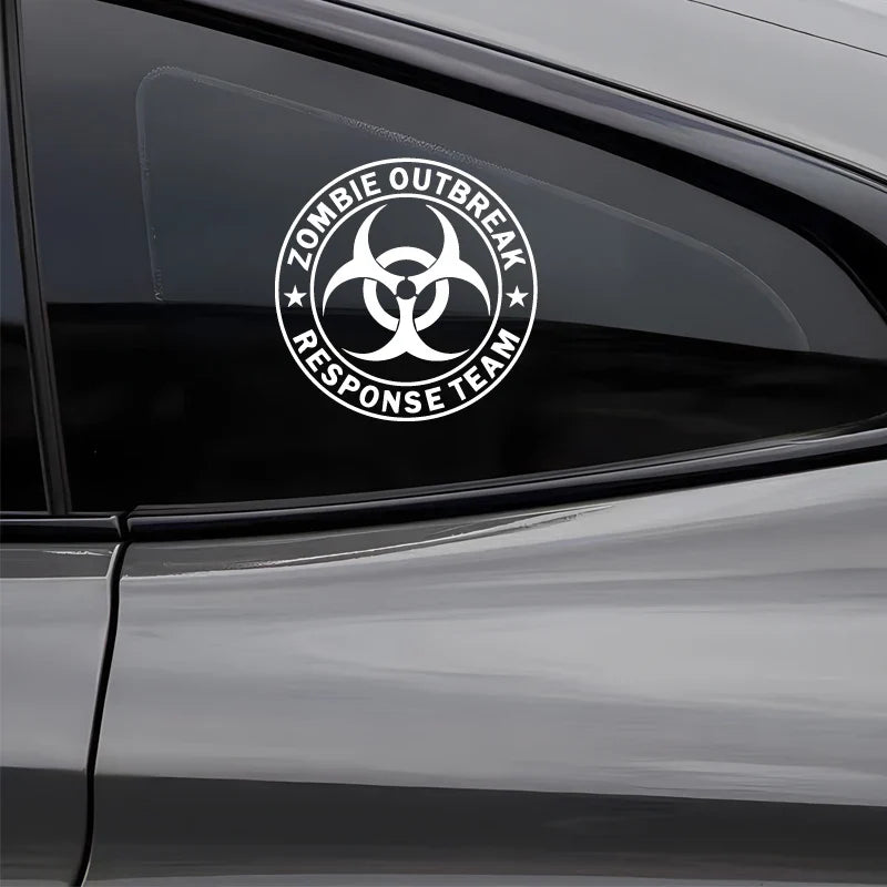 Zombie Outbreak Funny Novelty Car Window Bumper Vinyl Decal For Car Truck Motorcycle Self-adhesive Vinyl Sticker (ONLINE ORDER ONLY)