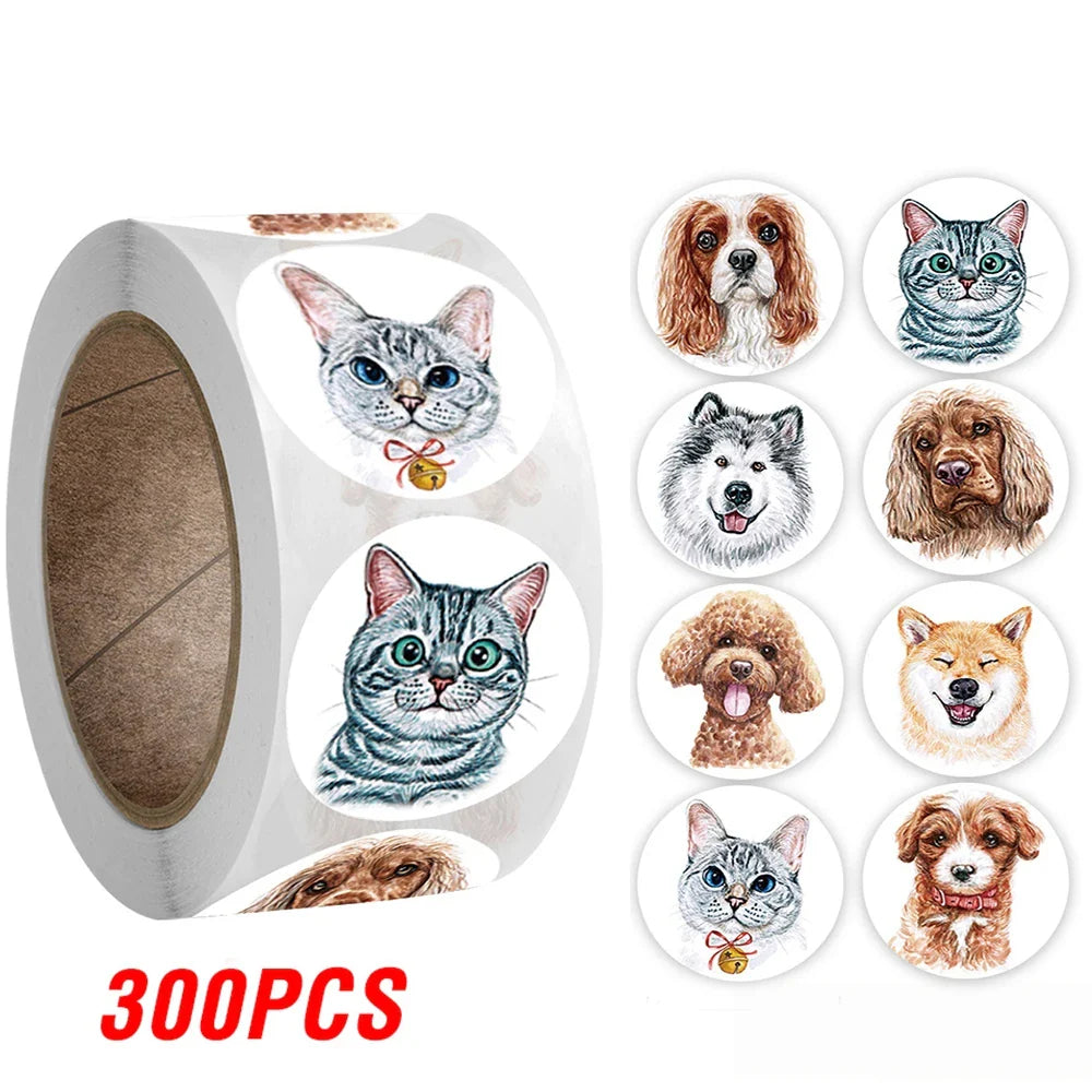 100-500pcs 1inch Round Cartoon Toys Animal stickers for kids Teacher Reward Encourage Sticker Office Stationery for children (ONLINE ORDER ONLY)