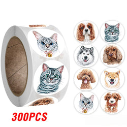 100-500pcs 1inch Round Cartoon Toys Animal stickers for kids Teacher Reward Encourage Sticker Office Stationery for children (ONLINE ORDER ONLY)