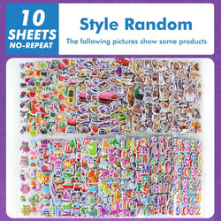 3D Puffy Stickers for Kids - 40 Sheets, Boys & Girls, Teachers, Rewards, Crafts, Scrapbooking (Online Order Only)