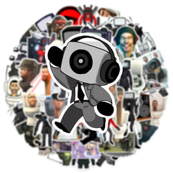 Skibidi Toilet Cartoon Stickers Decals for Phone Laptop Bike Suitcase Waterproof Kids Toys (Online Order Only)