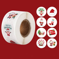 100-500pcs Merry Christmas Holiday Decoration Sticker 2.5cm Party Gift Baking Seal Sticker Invitation Letter Envelope Sticker (ONLINE ORDER ONLY)