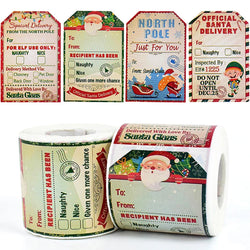 Merry Christmas Gift Tags Santa Claus Labels Sticker Roll (ONLINE ORDER ONLY)
