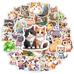 Kawaii Cute Animal Stickers Puppy Kitten Cow Owl Unicorn Hedgehog Children Cartoon Gift for DIY Laptop Phone Mug Waterproof (ONLINE ORDER ONLY)