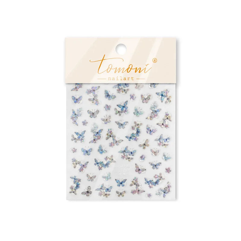 Colourful Butterfly Insect Animals Charming Jelly Special Workmanship 5D Soft Relief Adhesive Nail Art Stickers Manicure Decals (Online Order Only)
