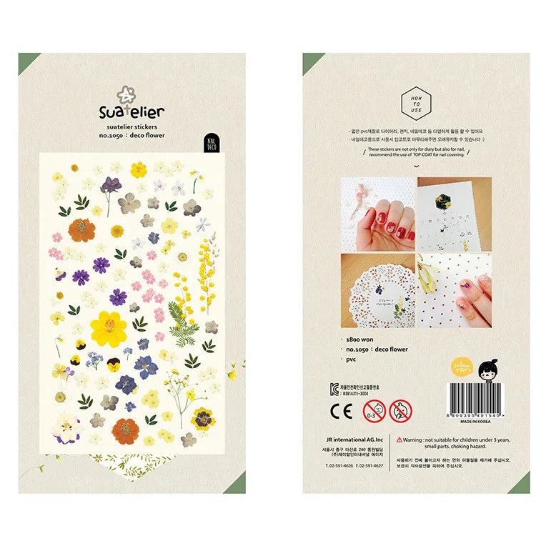 Korean Import Original Suatelier Daily Stickers Scrapbooking Diy Journal Stationery Sticker Children Decor Art Supply (Online Order Only)