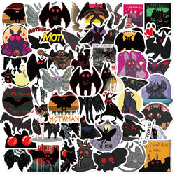 50PCS Mothman Cartoon Stickers for Luggage, Laptop, Skateboard, Motorcycle, Bicycle, Decals, Toys (Online Order Only)