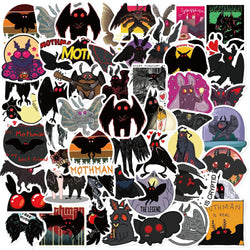 50PCS Mothman Cartoon Stickers for Luggage, Laptop, Skateboard, Motorcycle, Bicycle, Decals, Toys (Online Order Only)