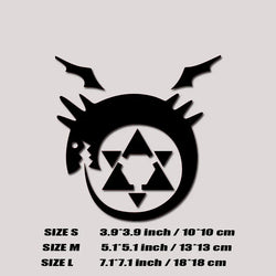 ALCHEMIST Ouroboros decals,like Lust's tattoos,for cartoon lovers&fans,high quality sticker for cars trucks motorcycles &laptops (ONLINE ORDER ONLY)