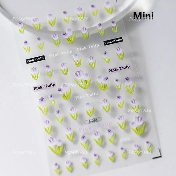 Retro Mini Flower Vintage Leaves Hot Stamping Petal Daisy Delicate Chic Self Adhesive Nail Art Stickers Manicure Decal Wholesale (ONLINE ORDER ONLY)