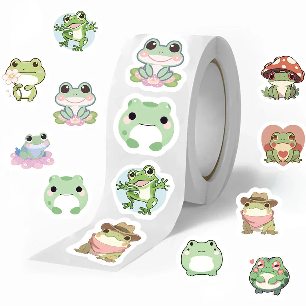 100-500pcs Frog Animals Reward Stickers School Students Cute Cartoon Encouragement Sticker Scrapbooking DIY Gift Decoration (ONLINE ORDER ONLY)
