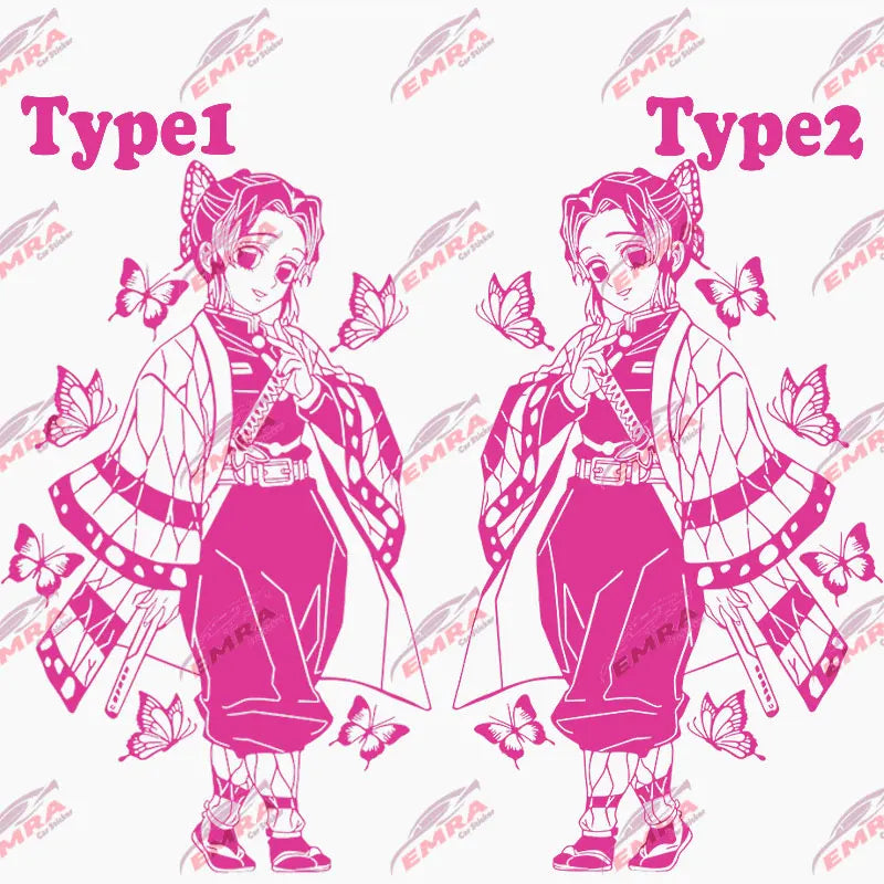 Anime Stickers Ghost Squad Girl For Car Sticker Decoration Door Hood Die Cutting Cartoon External Accessories Vinyl Decals (ONLINE ORDER ONLY)