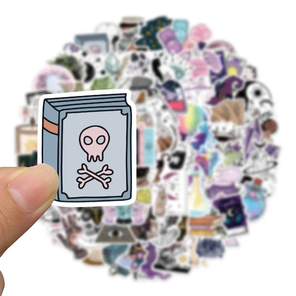 10/30/50/100PCS Bohemian Apothecary Lucky Crystal Witch Art Sticker Packs (Online Order Only)