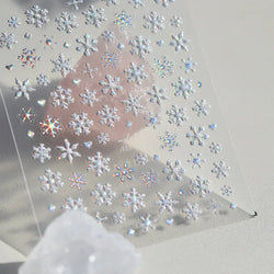 Bronzing Jelly Laser Snowflake Christmas Hot 5D Soft Embossed Relief Self Adhesive Nail Art Decoration Sticker 3D Manicure Decal (ONLINE ORDER ONLY)