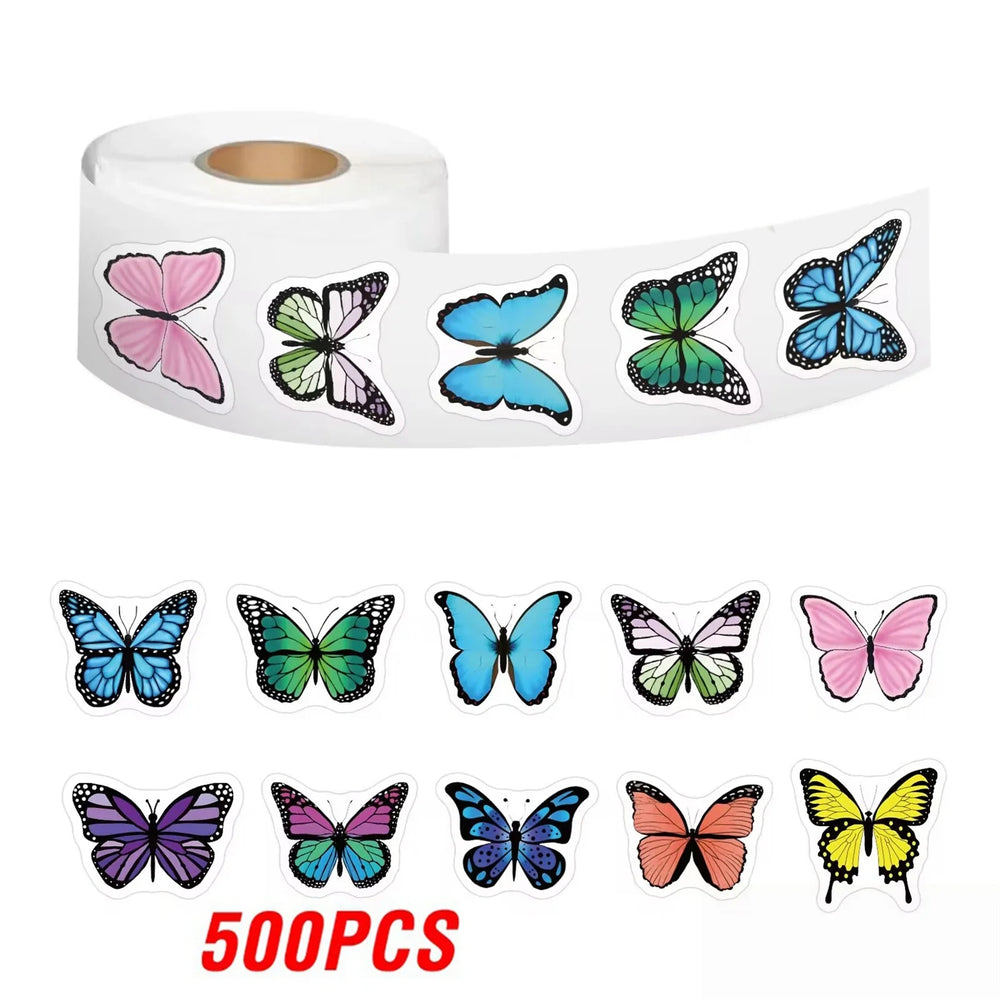 100-500pcs Cute Colorful Butterfly Stickers Handmade Stickers Party Gifts Decorative Labels Scrapbook Stationery Stickers (ONLINE ORDER ONLY)
