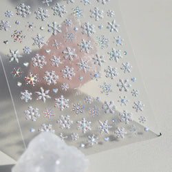 Bronzing Jelly Laser Snowflake Christmas Hot 5D Soft Embossed Relief Self Adhesive Nail Art Decoration Sticker 3D Manicure Decal (ONLINE ORDER ONLY)