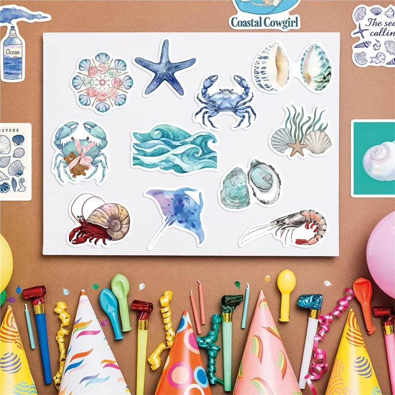 10/30/50PCS Kawaii Blue Halobios PVC Sticker Aesthetic Decoration Scrapbooking Stationery DIY Hand Accounting Supplies for Kids (ONLINE ORDER ONLY)