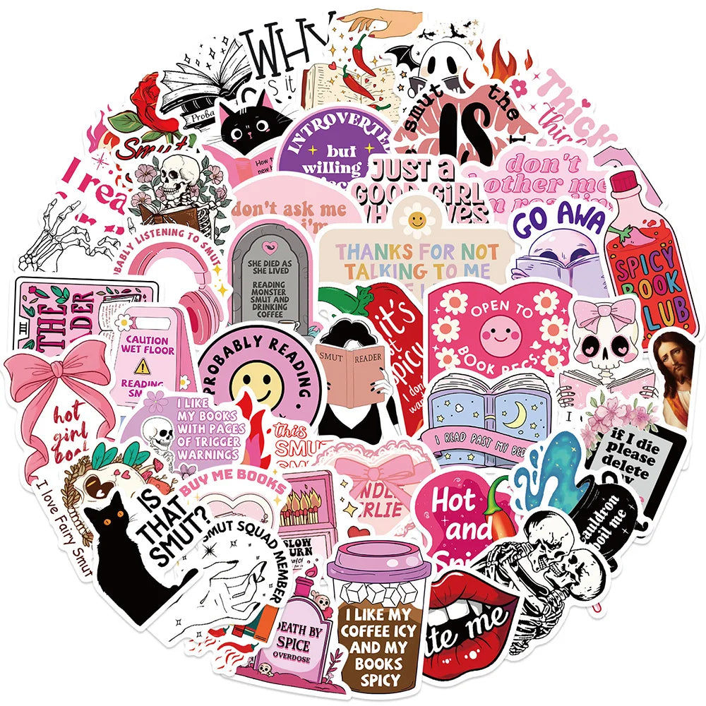Pink Smut Stickers 10/30/50PCS Waterproof Decals for Laptop, Luggage, Phone, Bike, Fridge, Kids Gifts (Online Order Only)