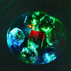 Glowing Rechargable LED Light Up 7 Piece Dice Set With Charging Case (Online Order Only)