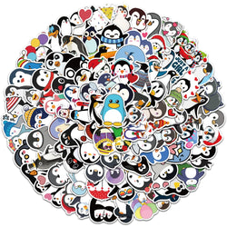 50/100pcs Cute Cartoon Animals Penguin Stickers Kids Toy Waterproof Graffiti For Laptop Water Bottle Phone Bicycle Car Decals (ONLINE ORDER ONLY)