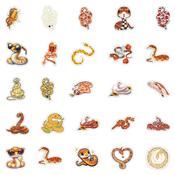 10/30/54PCS Snake Cartoon Stickers Funny Animal Graffiti DIY Toy Luggage Laptop Phone Guitar Bike Skateboard Decals Decoration (Online Order Only)